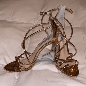 SM Satya Rose Gold Strappy Heels